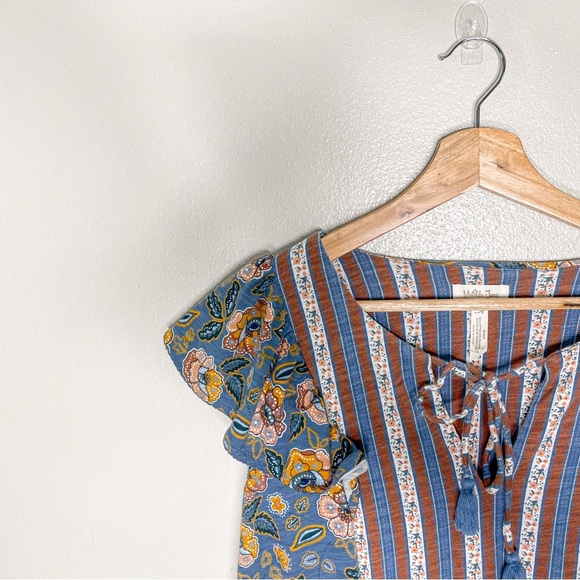 Matilda Jane | Heart to Heart Pasture Blue Floral Flutter Sleeve Dress - Picture 2 of 8